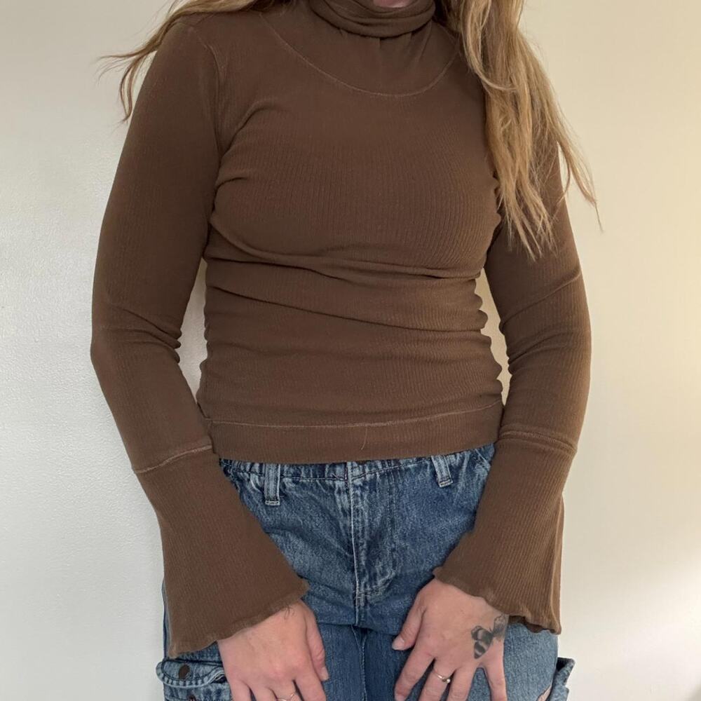 Free People Intimately Ribbed Turtleneck Top - Picture 4 of 7